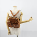 GUCCI Bamboo Backpack Leather Brown Gold 003 1998 0016 Auth 153308-28