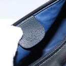 GUCCI GG Supreme Sherry Line Shoulder Bag PVC Navy Gold Auth 153309-16