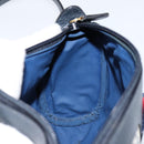 GUCCI GG Supreme Sherry Line Shoulder Bag PVC Navy Gold Auth 153309-18