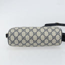 GUCCI GG Supreme Sherry Line Shoulder Bag PVC Navy Gold Auth 153309-9