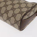 GUCCI GG Supreme Web Sherry Line Bag PVC Beige Gold 89 02 018 Auth 153310-12