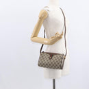 GUCCI GG Supreme Web Sherry Line Bag PVC Beige Gold 89 02 018 Auth 153310-20