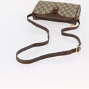 GUCCI GG Supreme Web Sherry Line Bag PVC Beige Gold 89 02 018 Auth 153310-6