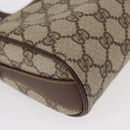 GUCCI GG Supreme Web Sherry Line Bag PVC Beige Gold 89 02 018 Auth 153310-9