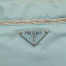 PRADA Shoulder Bag Nylon Light Blue Silver Auth 153313-18