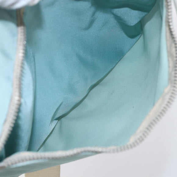 PRADA Shoulder Bag Nylon Light Blue Silver Auth 153313