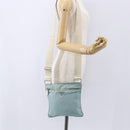 PRADA Shoulder Bag Nylon Light Blue Silver Auth 153313-23