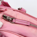 PRADA Hand Bag Nylon 2way Pink Silver Auth 153314-19