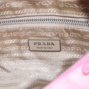 PRADA Hand Bag Nylon 2way Pink Silver Auth 153314-20