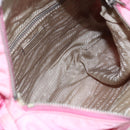 PRADA Hand Bag Nylon 2way Pink Silver Auth 153314-11