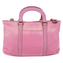 PRADA Hand Bag Nylon 2way Pink Silver Auth 153314-2
