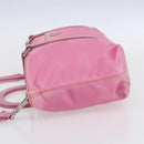 PRADA Hand Bag Nylon 2way Pink Silver Auth 153314-3