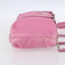 PRADA Hand Bag Nylon 2way Pink Silver Auth 153314-4