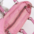 PRADA Hand Bag Nylon 2way Pink Silver Auth 153314-6
