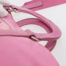 PRADA Hand Bag Nylon 2way Pink Silver Auth 153314-8