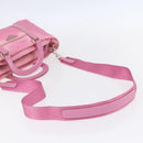 PRADA Hand Bag Nylon 2way Pink Silver Auth 153314-9