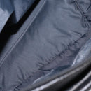 CELINE Circle Hand Bag Nylon Leather Black Gold Auth 153316-11