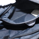 CELINE Circle Hand Bag Nylon Leather Black Gold Auth 153316-21