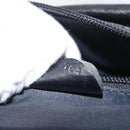 CELINE Circle Hand Bag Nylon Leather Black Gold Auth 153316-12