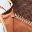 CELINE Macadam Canvas Circle Shoulder Bag PVC Leather Brown Gold Auth 153317-22