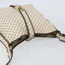 CELINE Macadam Canvas Shoulder Bag PVC Leather White Gold Auth 153319-6