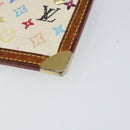 LOUIS VUITTON Multicolor Pochette Cles Coin Purse White M92655 LV Auth 153320-15