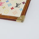 LOUIS VUITTON Multicolor Pochette Cles Coin Purse White M92655 LV Auth 153320-7