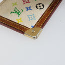 LOUIS VUITTON Multicolor Pochette Cles Coin Purse White M92655 LV Auth 153320-14