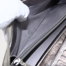 CHANEL Long Wallet Leather Silver CC Auth 153323-17