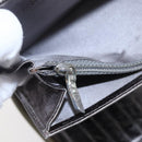 CHANEL Long Wallet Leather Silver CC Auth 153323-18