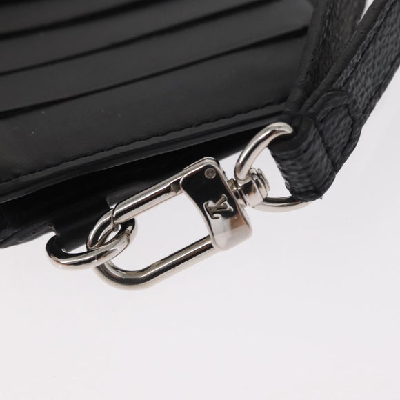 LOUIS VUITTON Damier Graphite Playphone 8+ Card Case N60106 LV Auth 153324