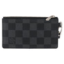 LOUIS VUITTON Damier Graphite Playphone 8+ Card Case N60106 LV Auth 153324-2