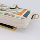 FENDI Zucca Canvas Nano Baguette Pouch Multicolor Auth 153326M-14