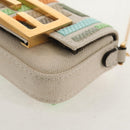 FENDI Zucca Canvas Nano Baguette Pouch Multicolor Auth 153326M-17