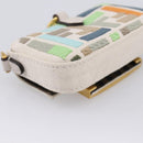FENDI Zucca Canvas Nano Baguette Pouch Multicolor Auth 153326M-15