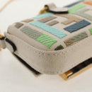 FENDI Zucca Canvas Nano Baguette Pouch Multicolor Auth 153326M-18