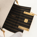 FENDI Zucca Canvas Nano Baguette Pouch Multicolor Auth 153326M-21