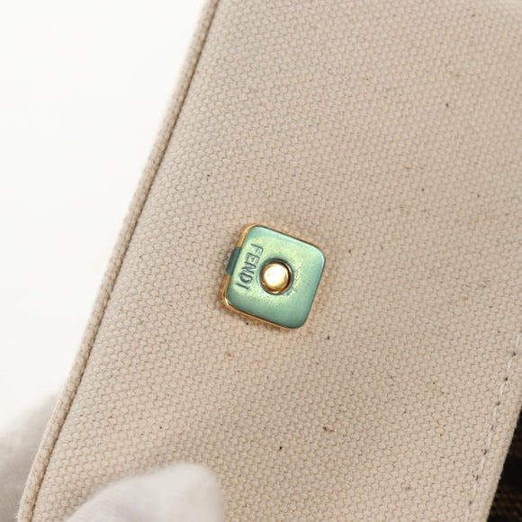 FENDI Zucca Canvas Nano Baguette Pouch Multicolor Auth 153326M