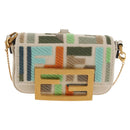 FENDI Zucca Canvas Nano Baguette Pouch Multicolor Auth 153326M-13