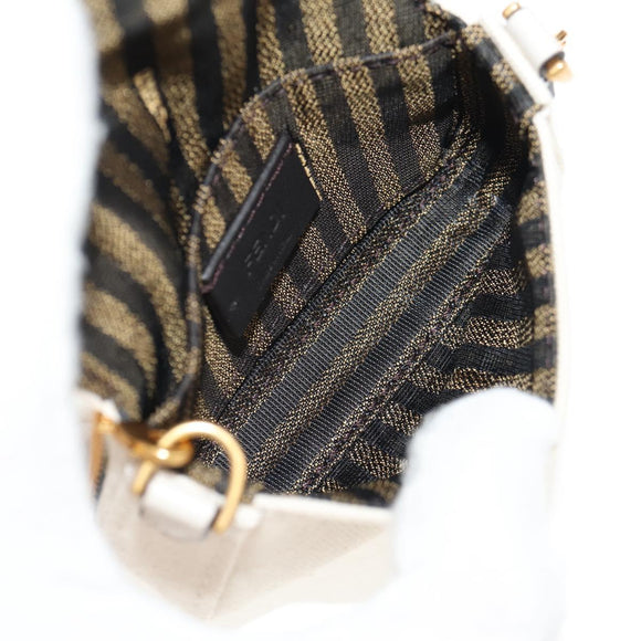 FENDI Zucca Canvas Nano Baguette Pouch Multicolor Auth 153326M