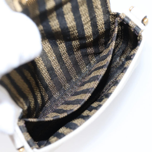 FENDI Zucca Canvas Nano Baguette Pouch Multicolor Auth 153326M