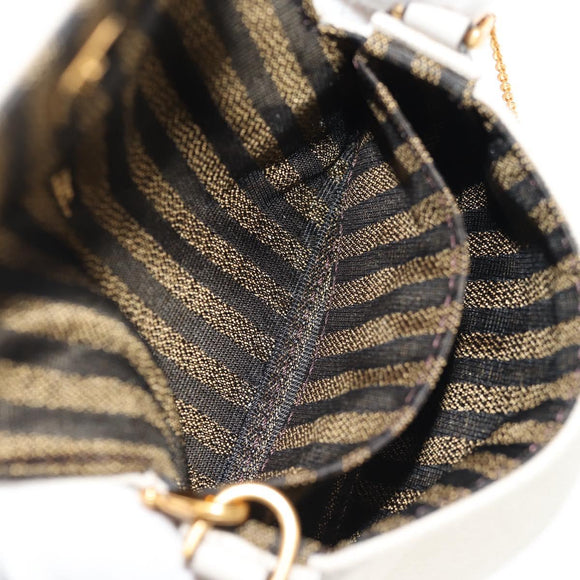FENDI Zucca Canvas Nano Baguette Pouch Multicolor Auth 153326M