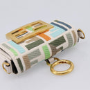 FENDI Zucca Canvas Nano Baguette Pouch Multicolor Auth 153326M-6