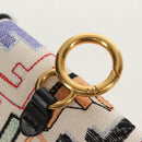 FENDI Zucca Canvas Nano Baguette Pouch Multicolor Auth 153327M-14