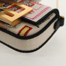 FENDI Zucca Canvas Nano Baguette Pouch Multicolor Auth 153327M-17