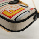 FENDI Zucca Canvas Nano Baguette Pouch Multicolor Auth 153327M-19