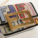 FENDI Zucca Canvas Nano Baguette Pouch Multicolor Auth 153327M-20