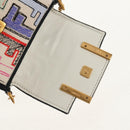 FENDI Zucca Canvas Nano Baguette Pouch Multicolor Auth 153327M-21