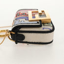 FENDI Zucca Canvas Nano Baguette Pouch Multicolor Auth 153327M-3