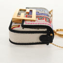 FENDI Zucca Canvas Nano Baguette Pouch Multicolor Auth 153327M-4